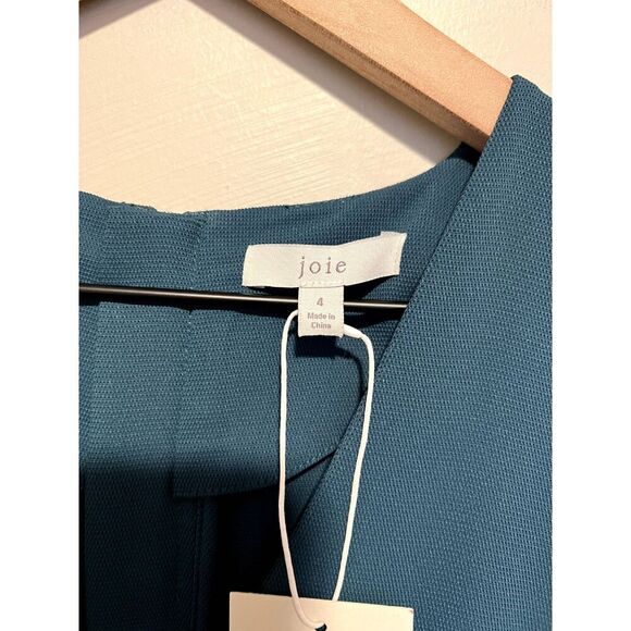 NWT Joie Adessa V- Neck Sleeveless Wide- Leg Belted Jumpsuit Size 4 - Picture 11 of 13